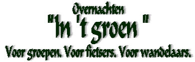 Logo Overnachten in 't groen